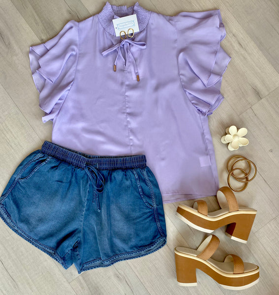 Lilac Chiffon top