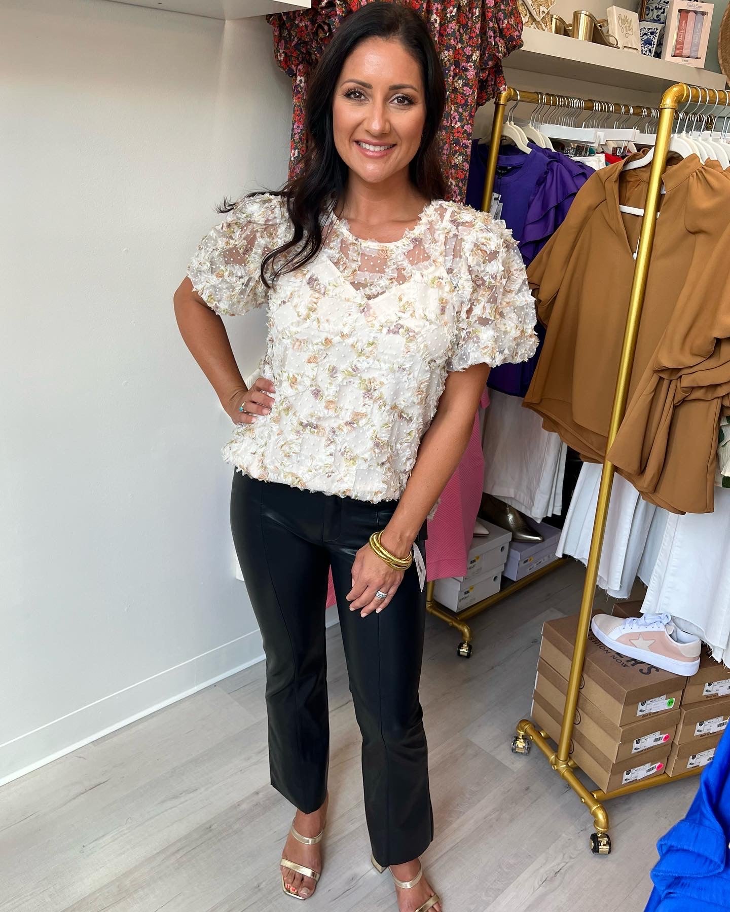 Embroidered Flower Top