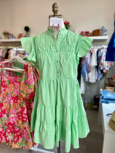 Lime it up Tiered Dress