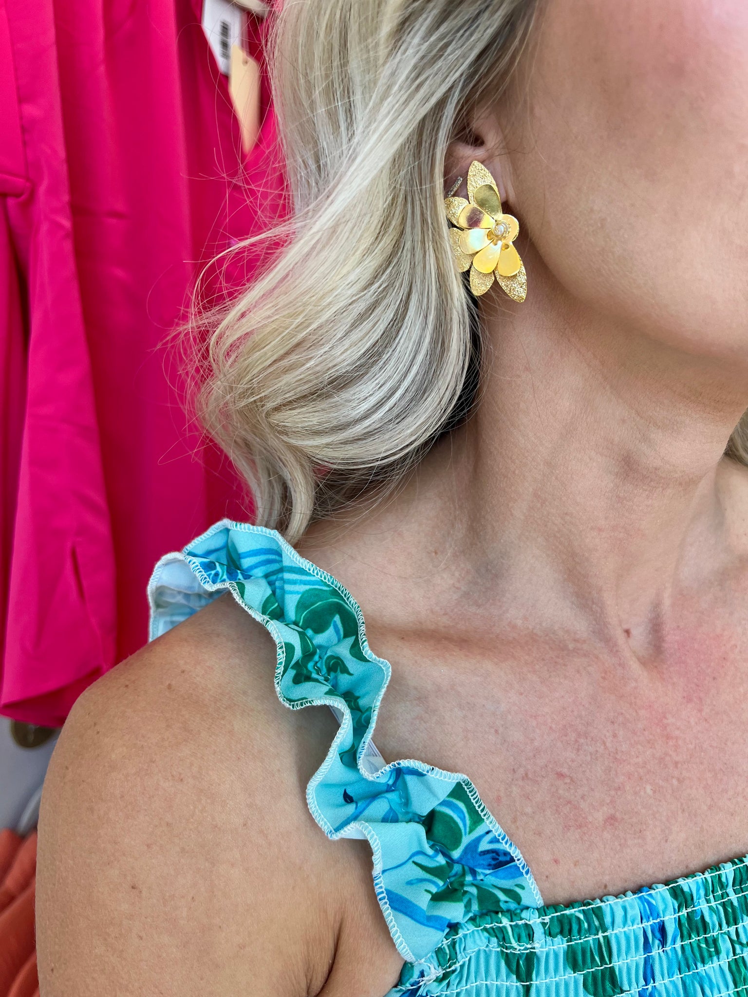 Half Floral Stud