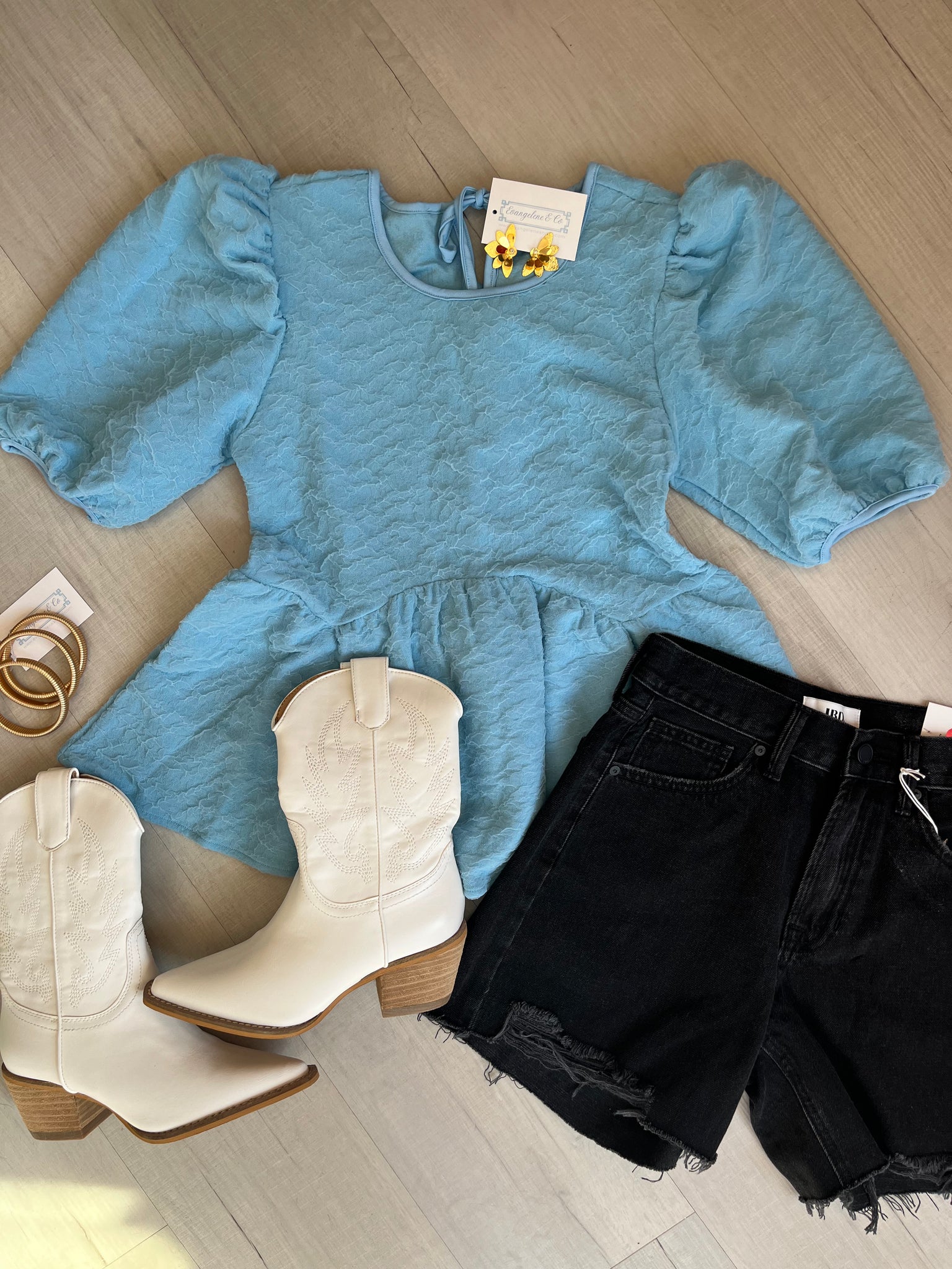 JBD Distressed Hem Short Blk