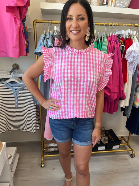 Picnic Pink Gingham Top