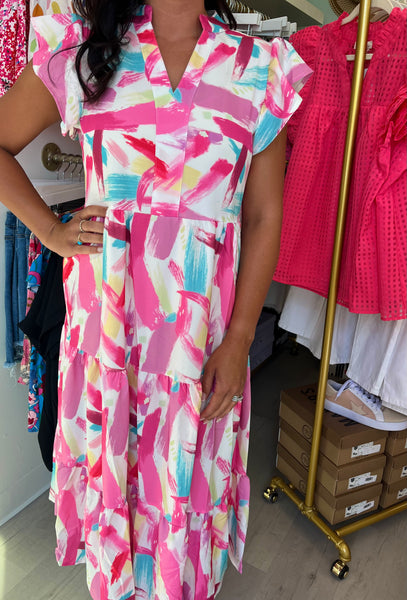 Konner Abstract Midi Dress