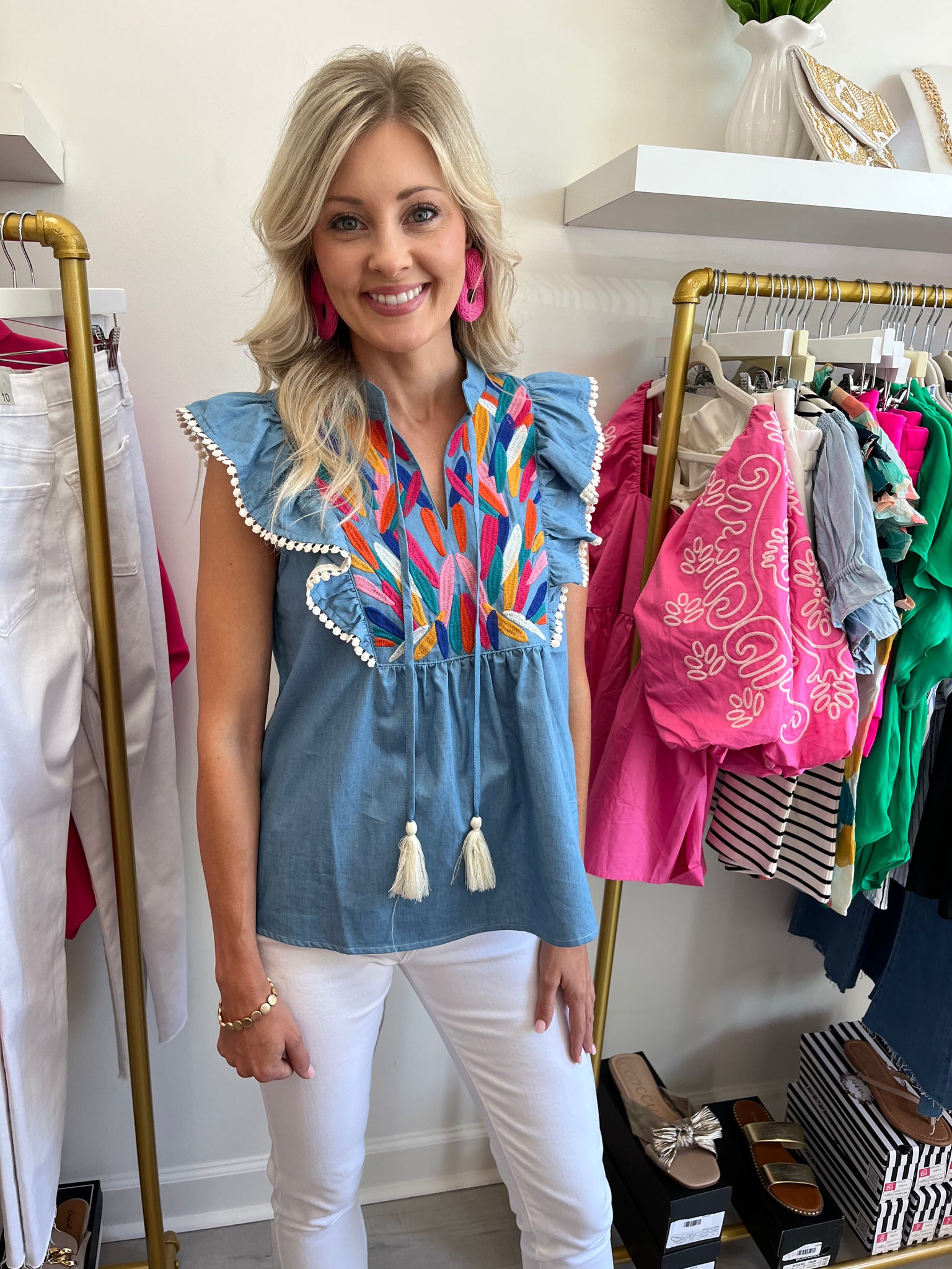 Clara Embroidered Top