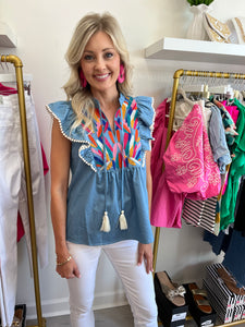 Clara Embroidered Top