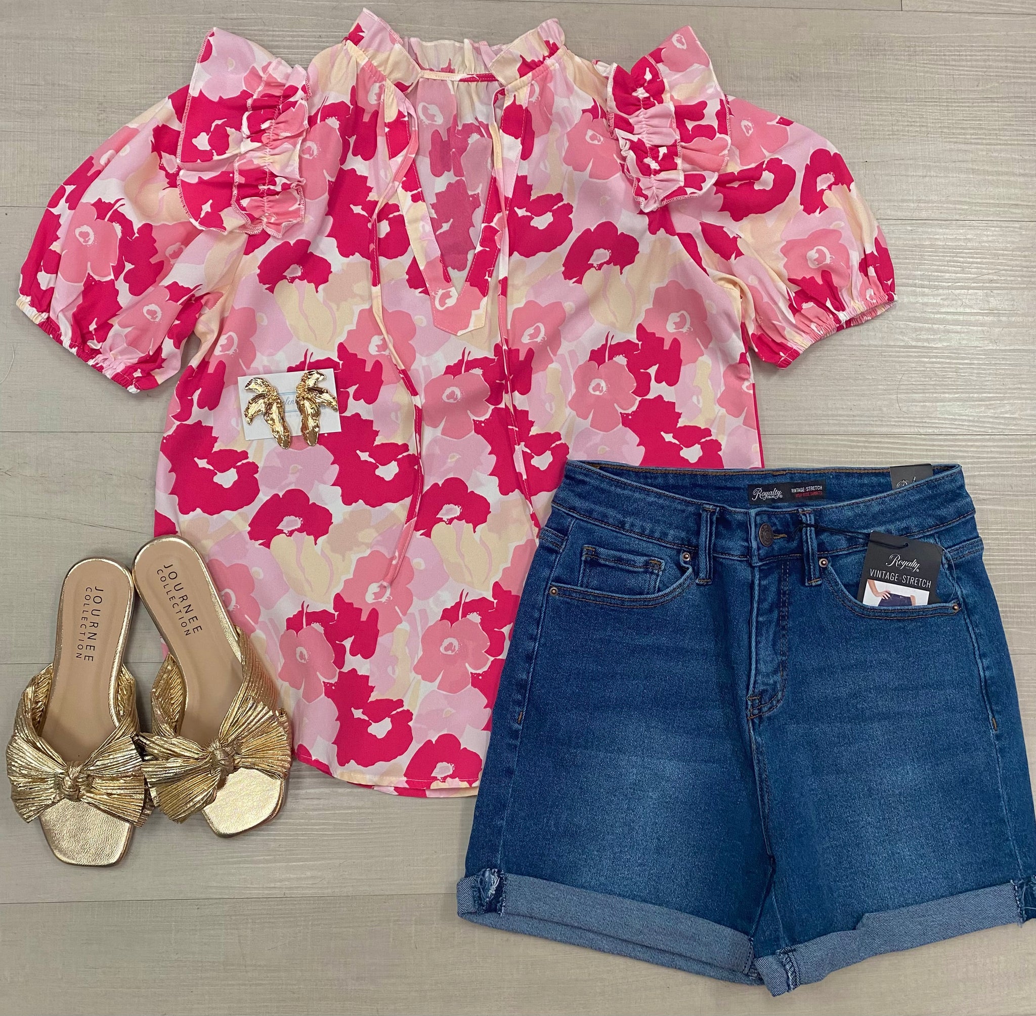 Barb Pink Floral Blouse