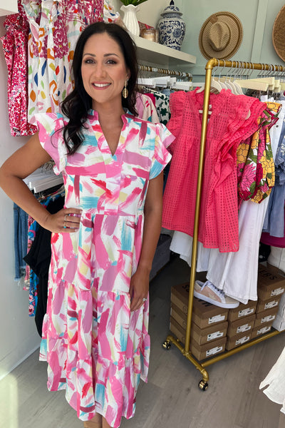 Konner Abstract Midi Dress
