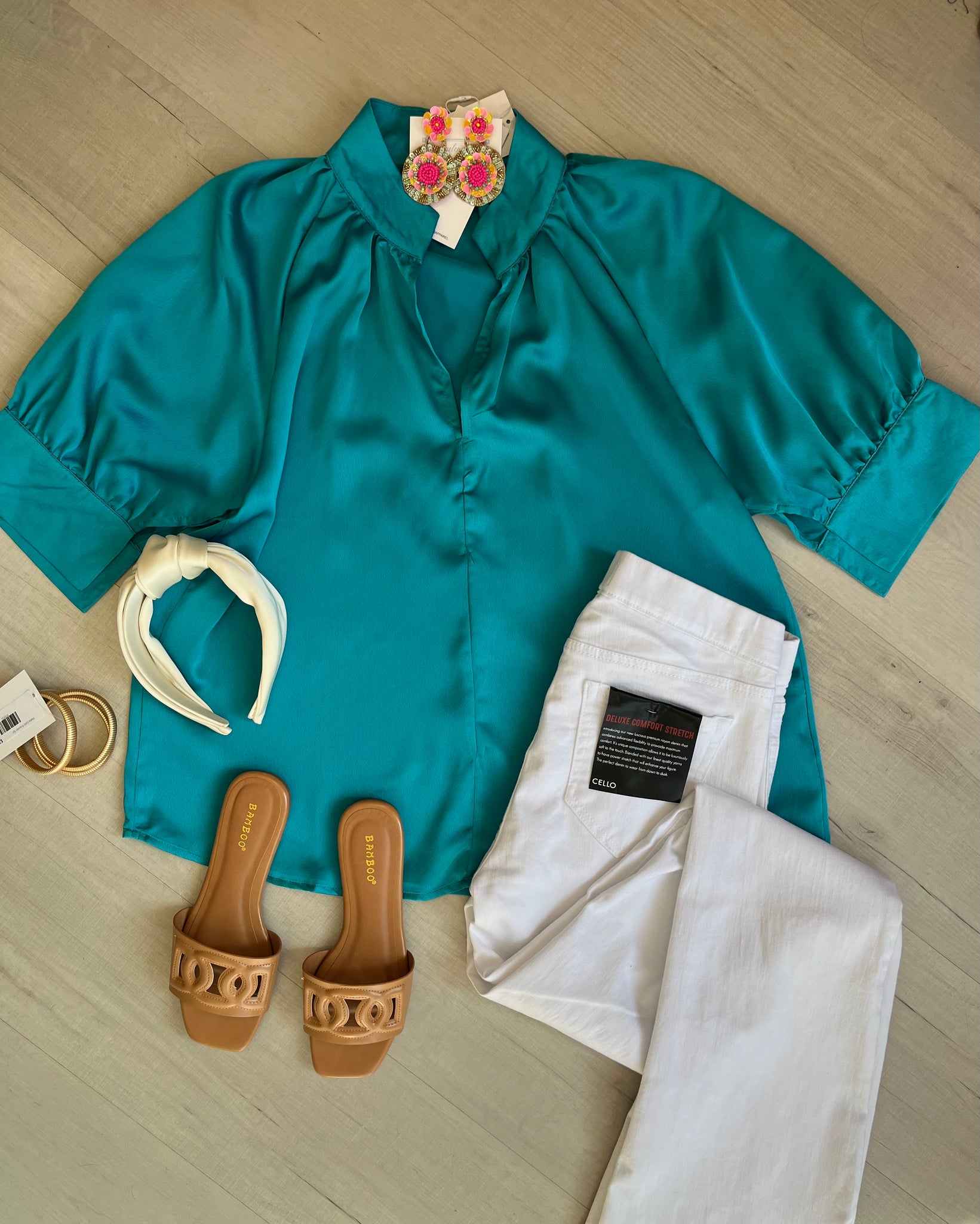 Amelie Turquoise Blouse