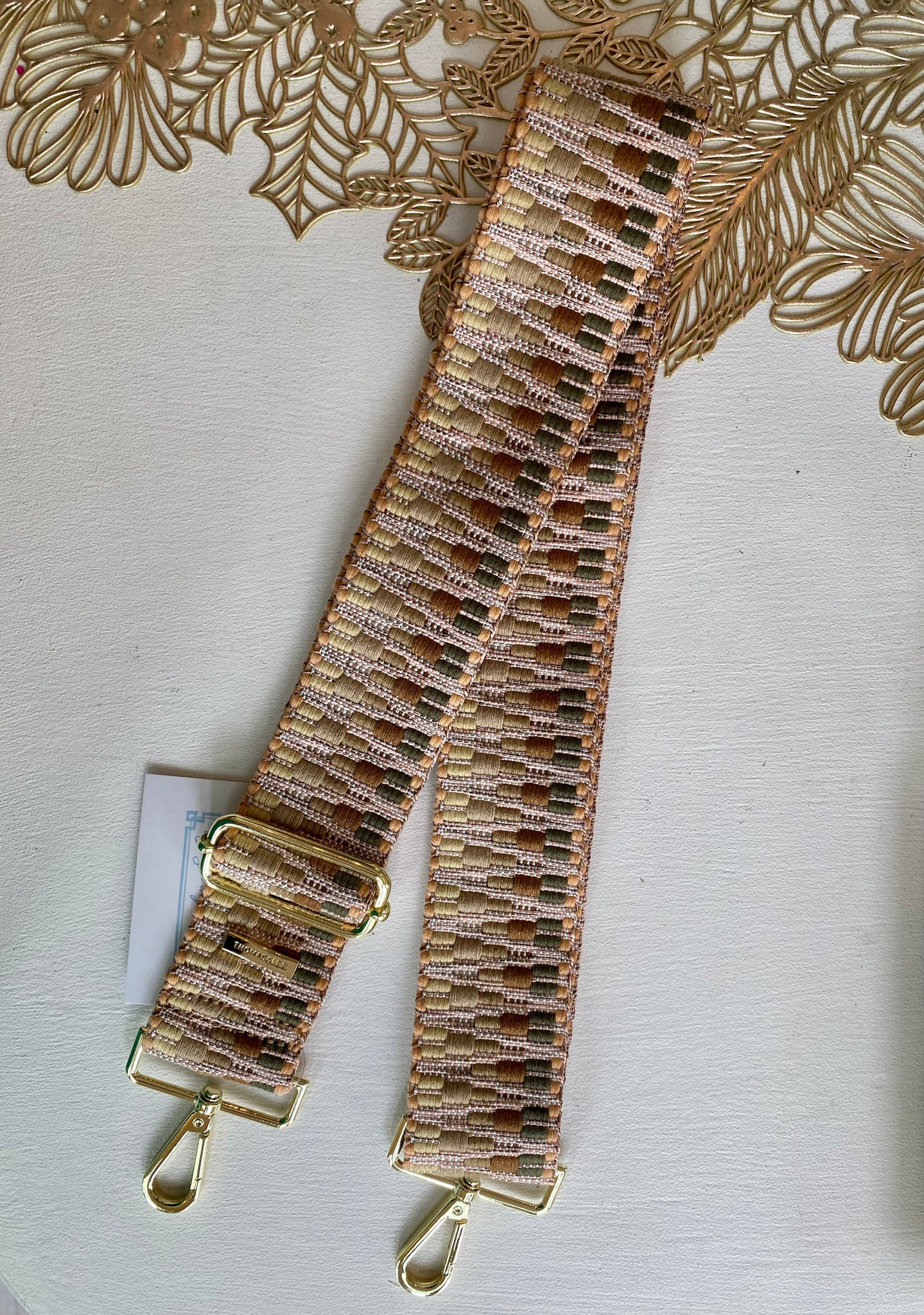Sage Green Gold Aztec Strap