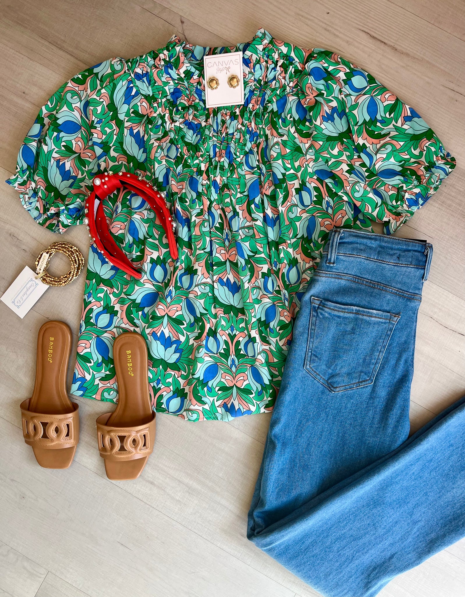 Orange Rhinestone Headband