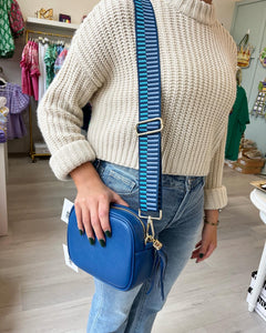 Leather Crossbody Blue