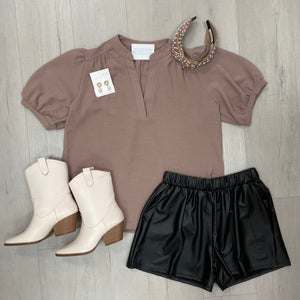 Sara Blouse Mocha