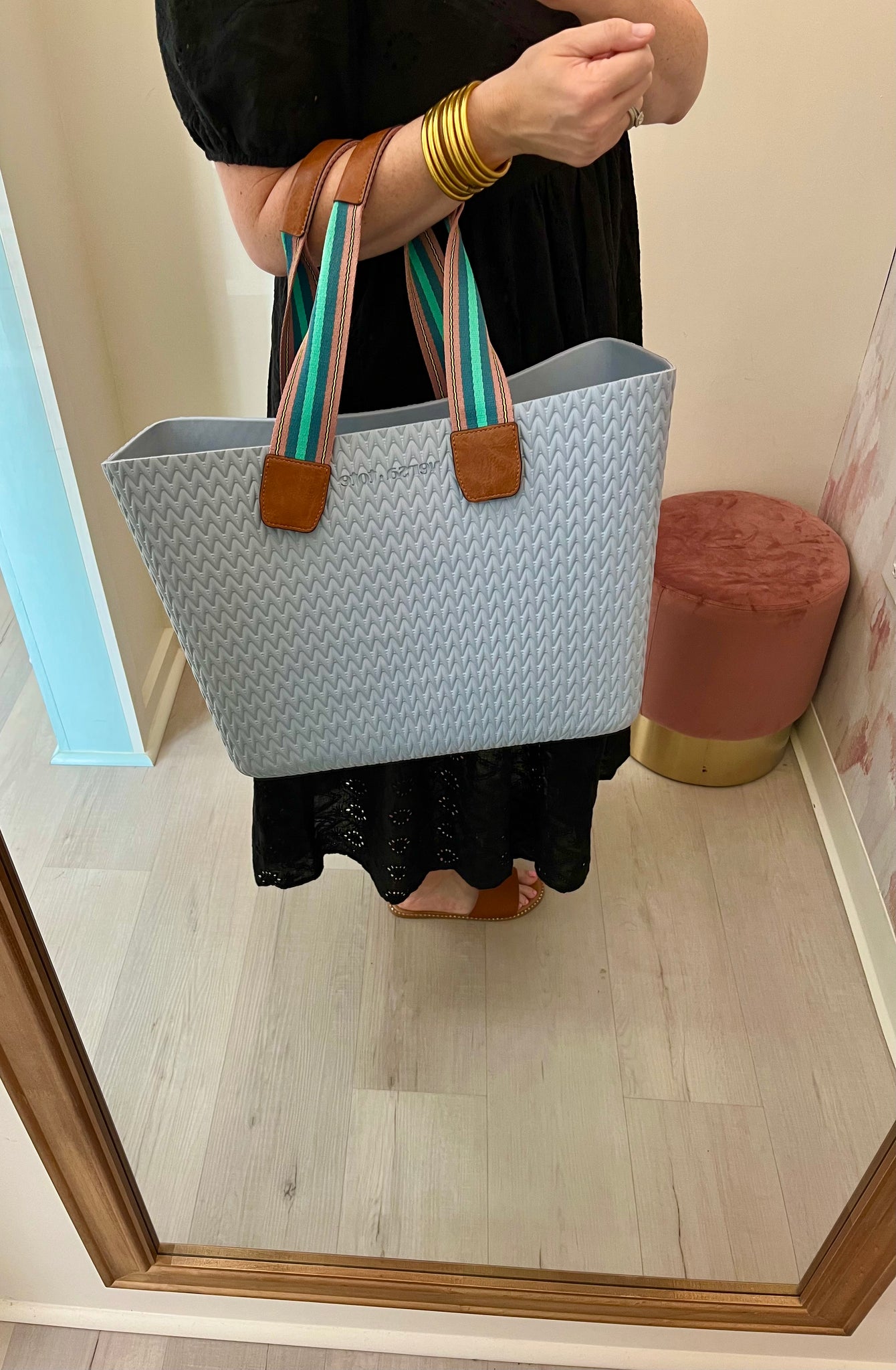Textured Periwinkle Tote
