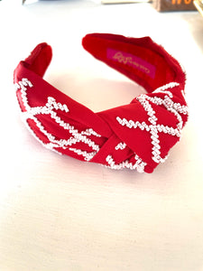 Red/White Headband