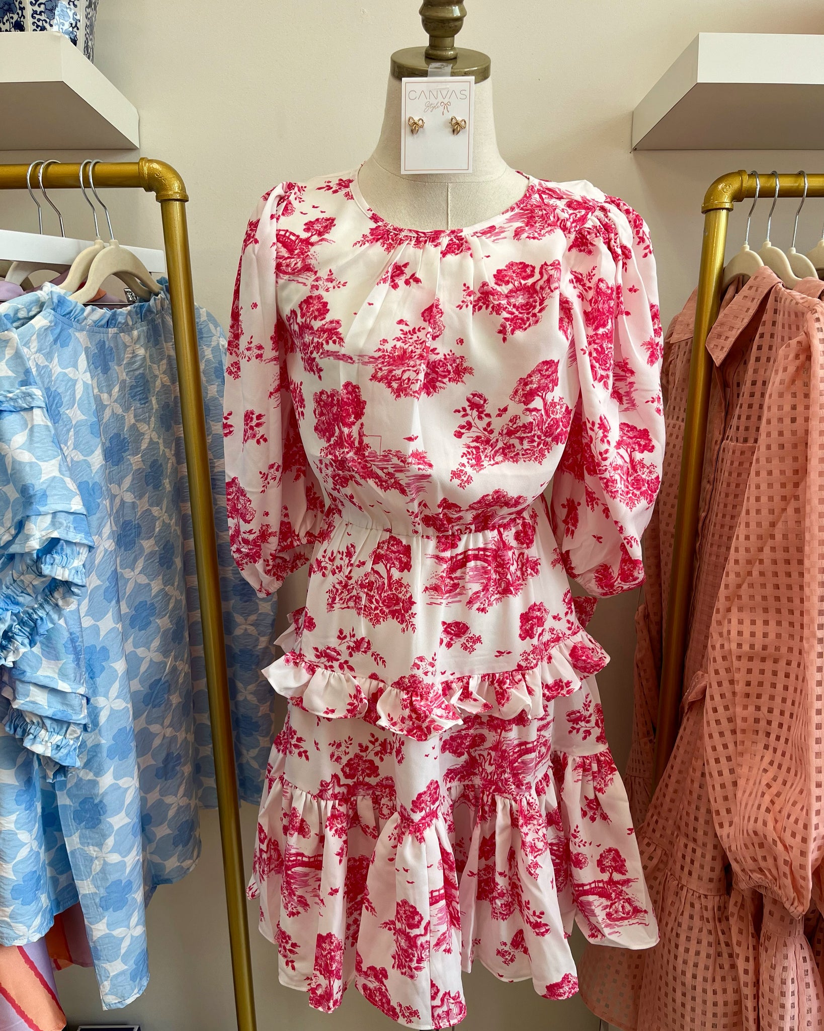 Pink Toile Dress