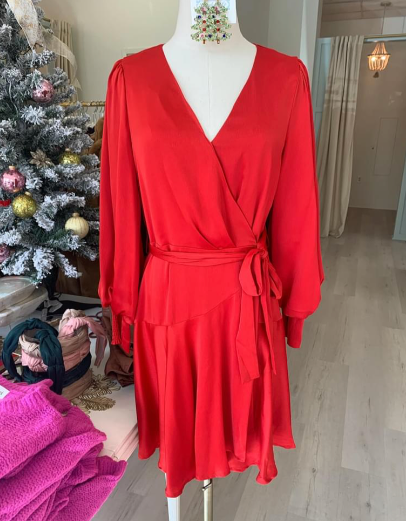 Ready In Red Satin Dress