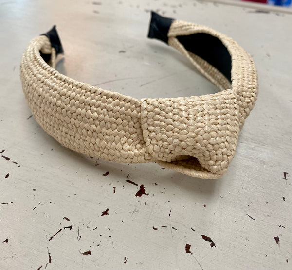 Raffia Knot Top Headband