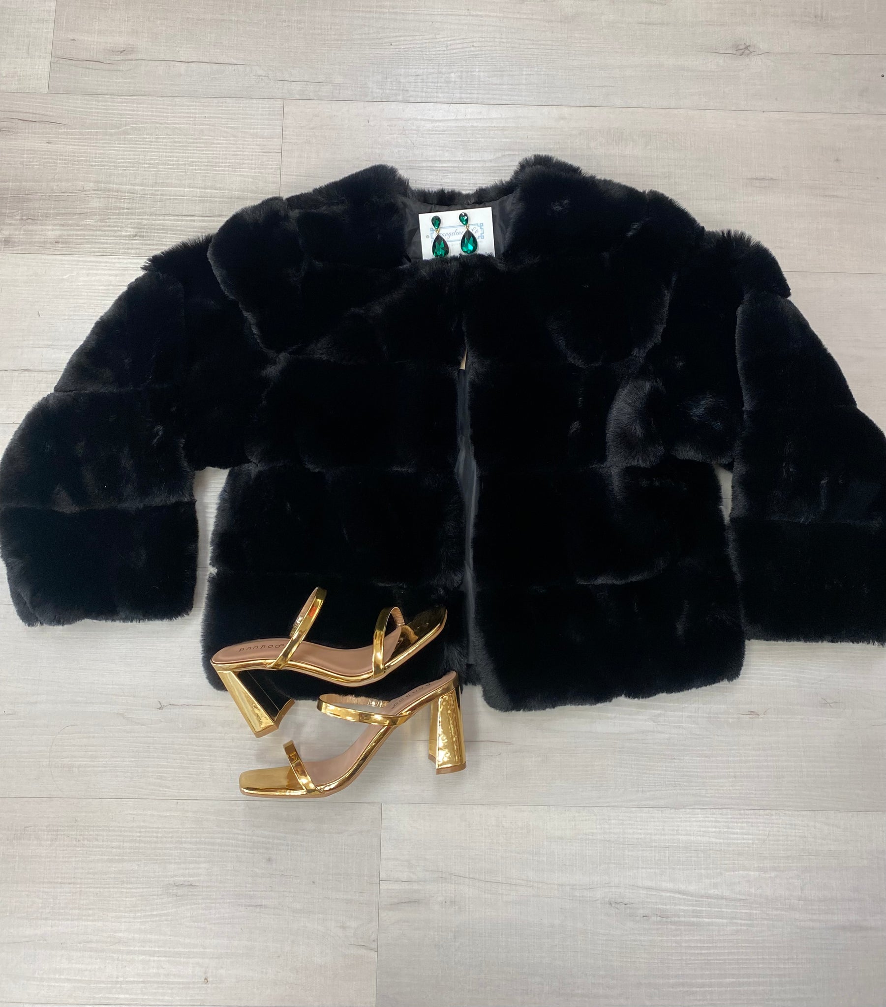 Frances Fur Coat Blk