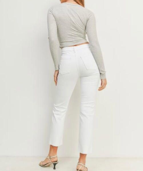 JBD Straight Leg White Jean