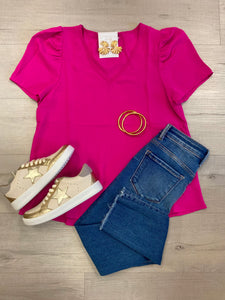 Pink Puff Slv Top