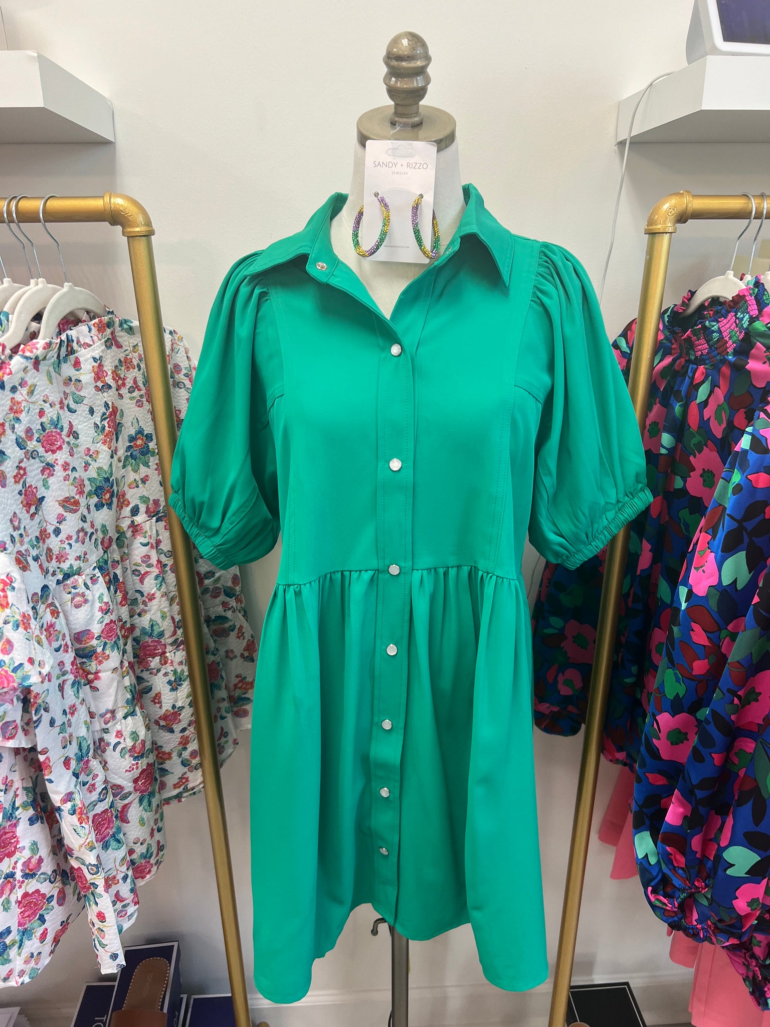 Polly Dress Emerald