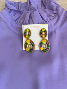 King Cake Tiered Earring