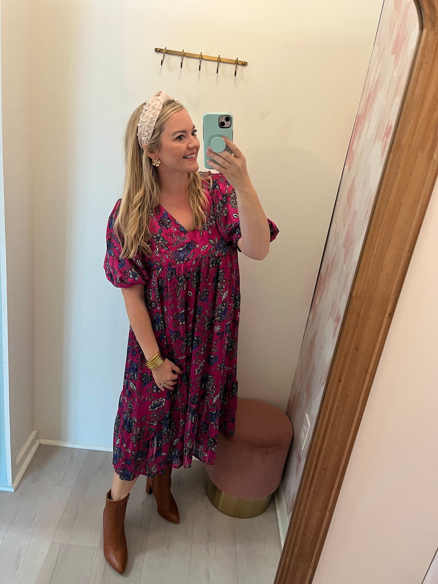 Magenta Magic Midi Dress