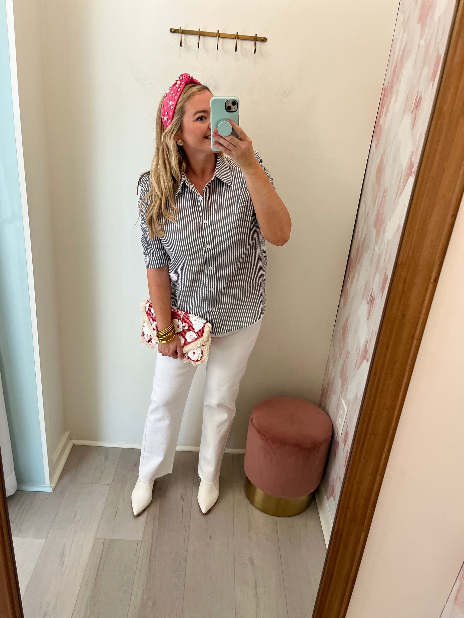 Lilah Ruffle Top Striped