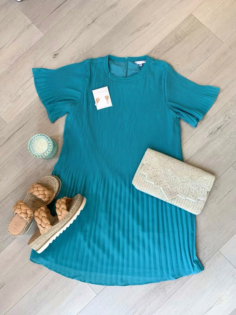 A Day Out Dress Teal
