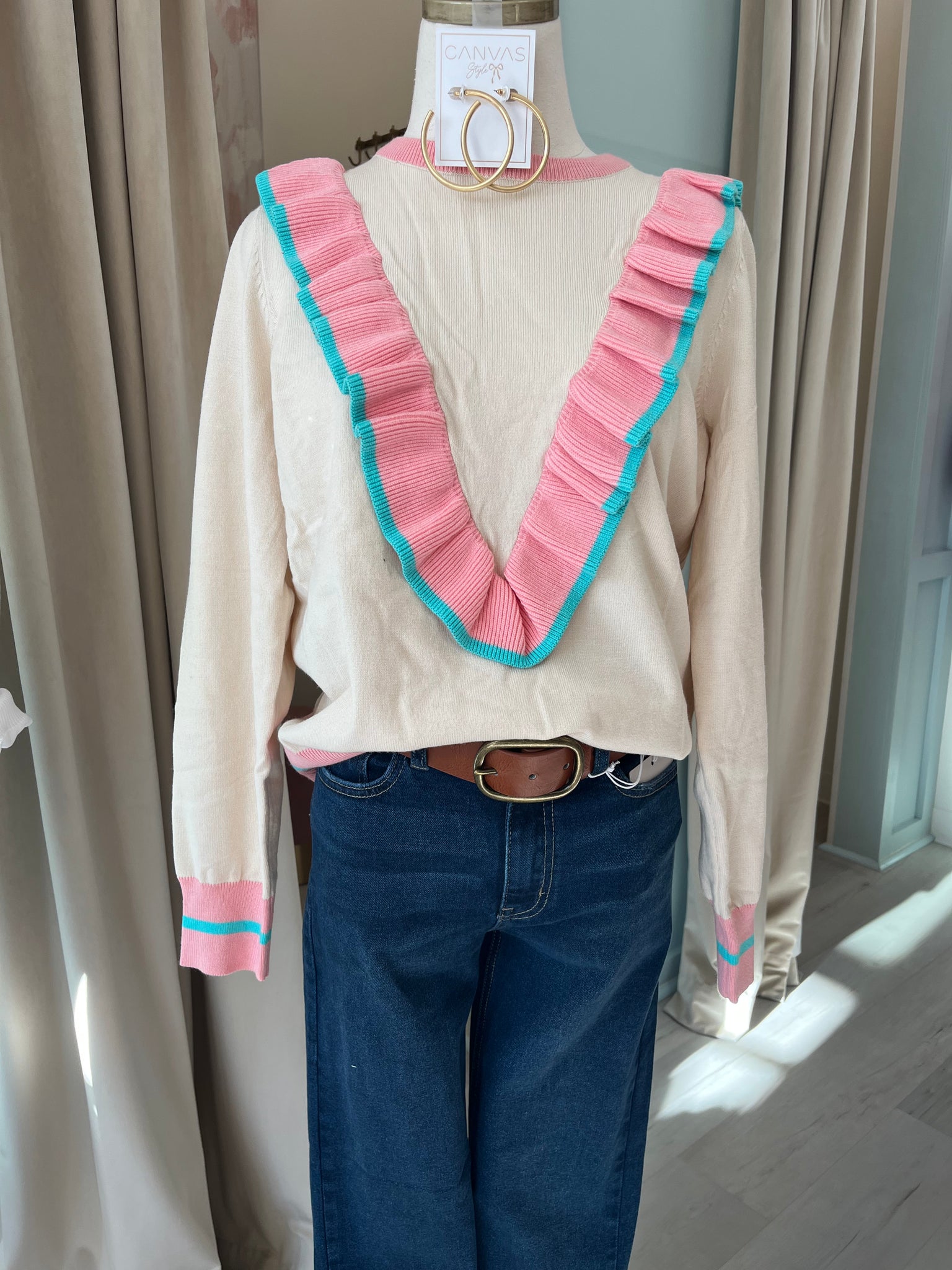 Pastel Cream Sweater