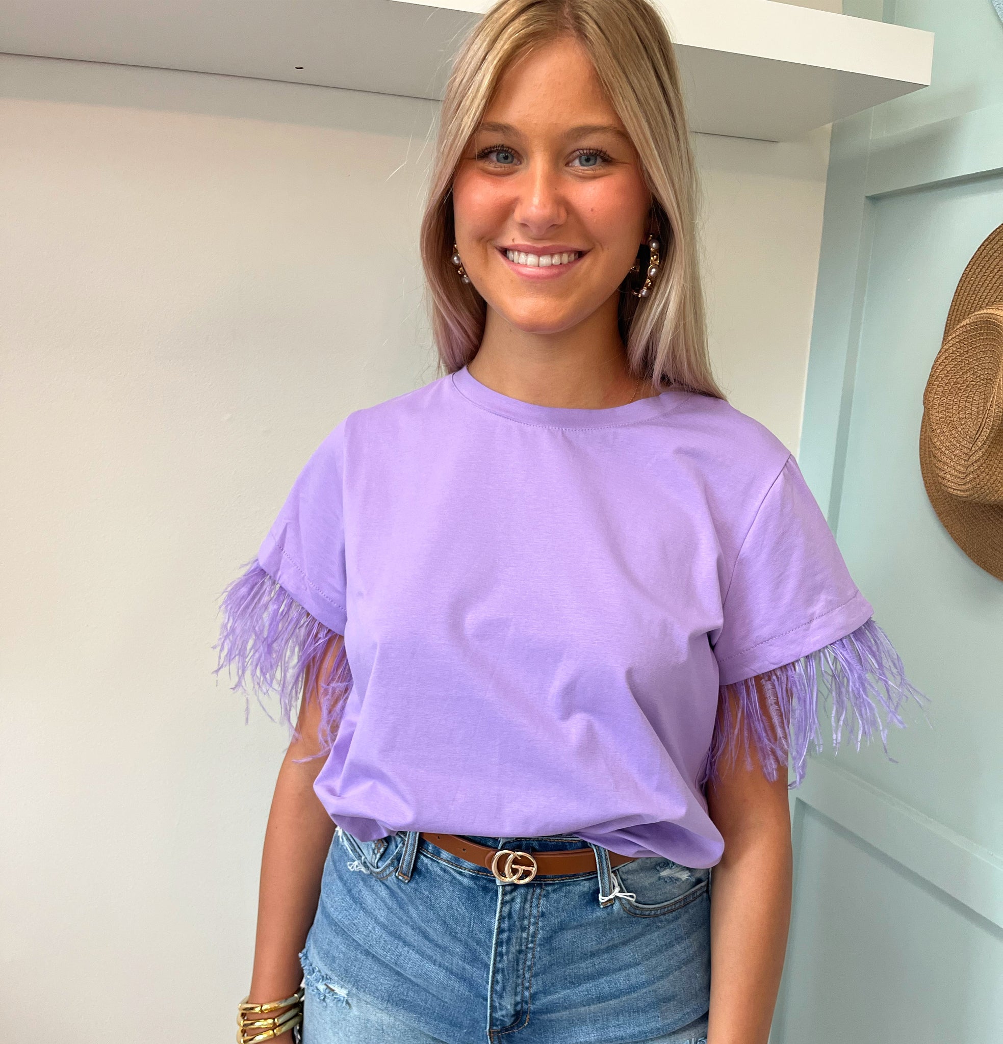 Feather Tee Lilac