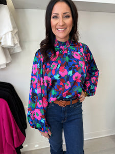 Satin Berry Blouse