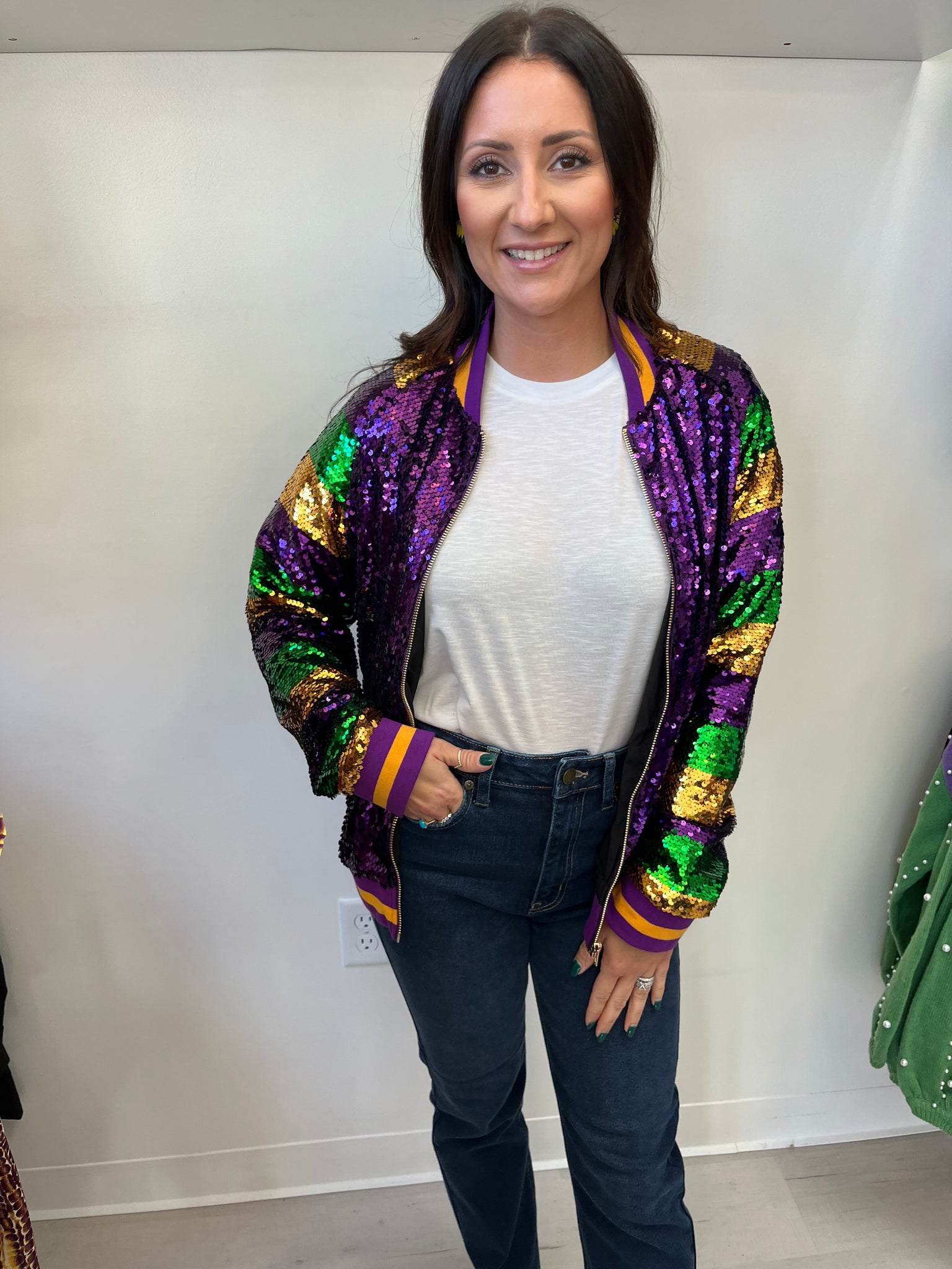 Sequin Mardi Gras Jacket