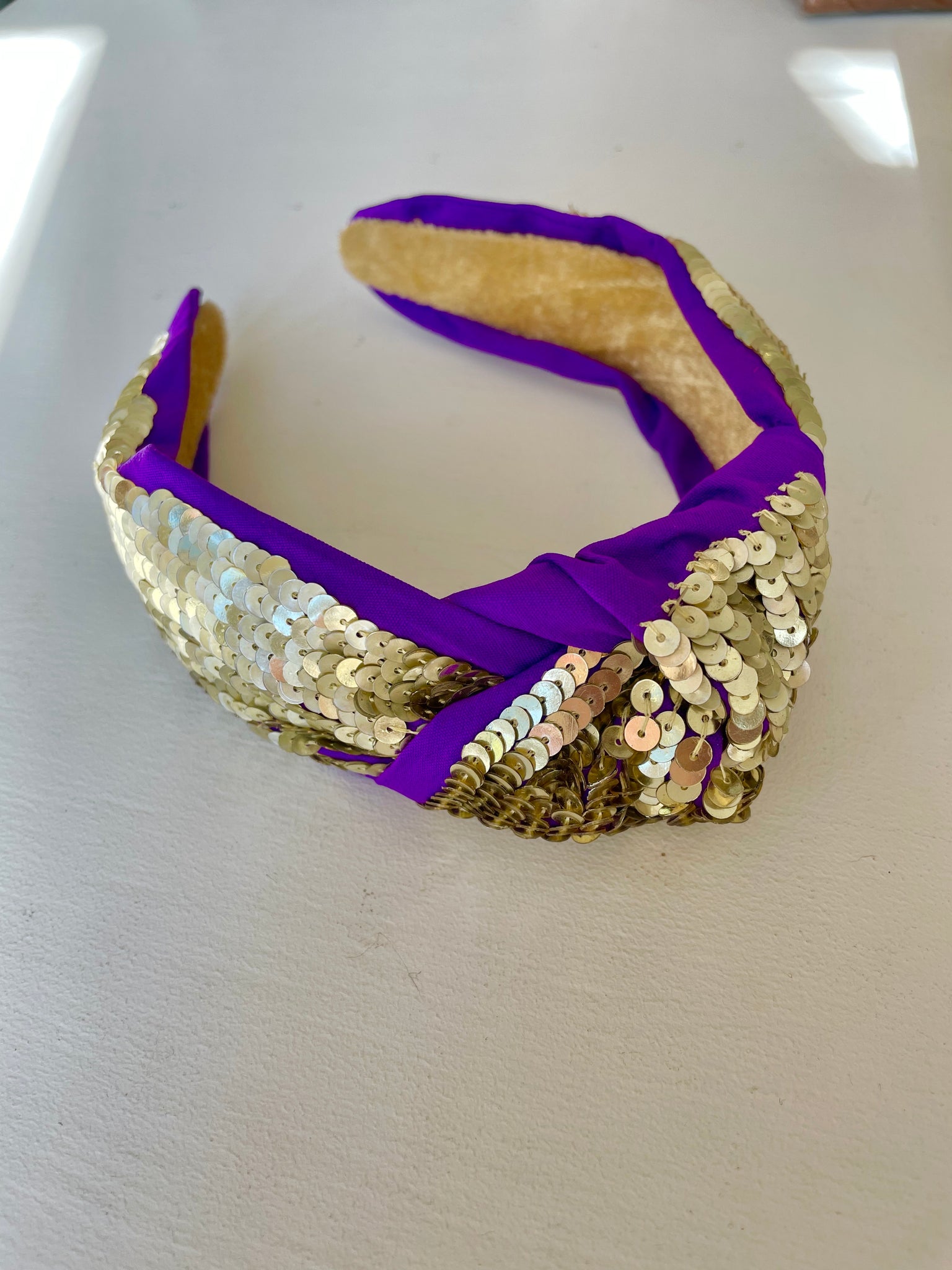 Purple Sequin Headband