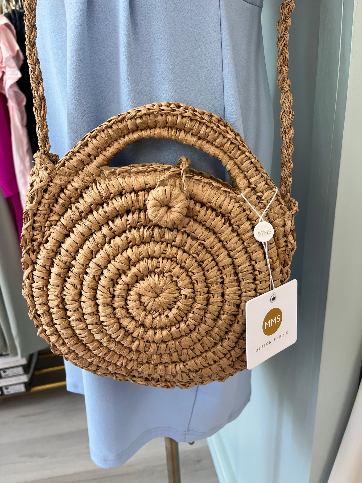 Round Straw Purse