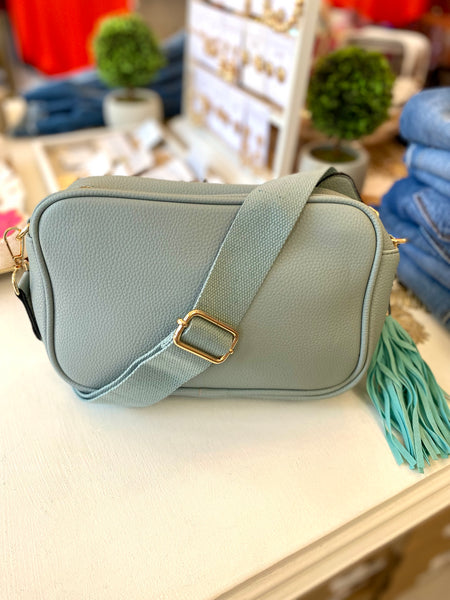 Baby Blue Leather Purse