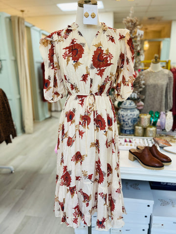 Maden Floral Midi Dress