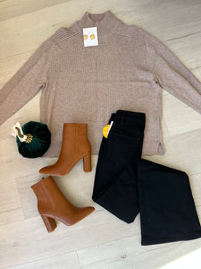 Mock Neck Sweater Mocha