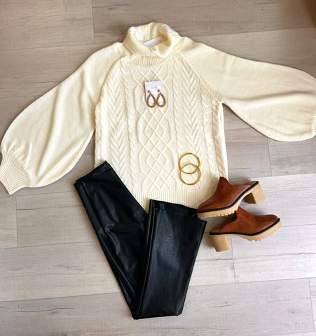 Cable Knit Turtleneck
