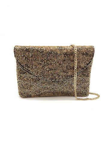 Small Gold Beaded Purse